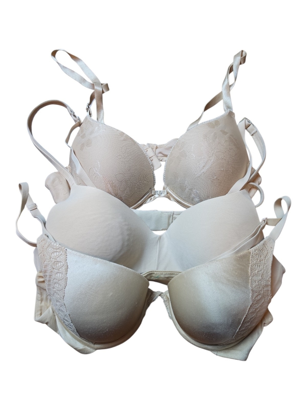 MAIDENFORM + HANES + LILY OF FRANCE + AMBRIEL | Set of 4 Nude Bras | Size 34A